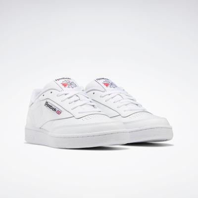Sneaker REEBOK CLASSIC "Club C 85", Herren, Gr. 39, weiß, Leder, Schuhe Sneaker, inspiriert von Reeboks Archivdesigns