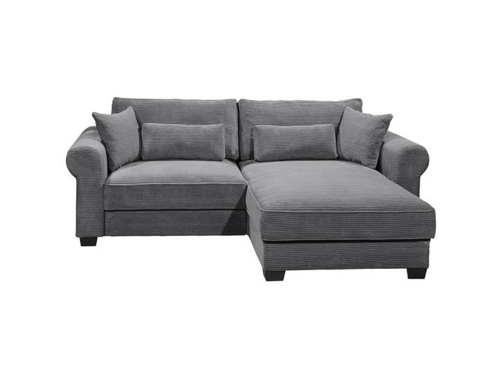Mid.you Ecksofa, Anthrazit, Kunststoff, L-Form, einmalig seitenverkehrt montierbar, 255x185 cm, Schlafen auf Sitzhöhe, Rücken echt, Wohnzimmer, Sofas & Couches, Wohnlandschaften, Ecksofas