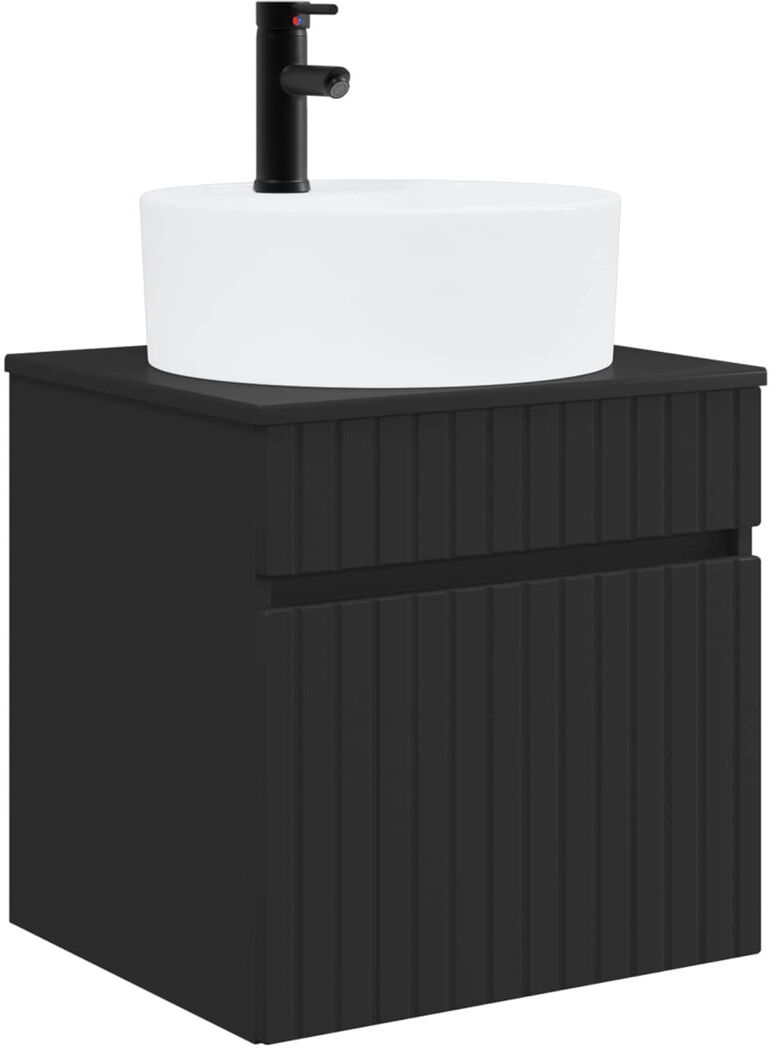Ebern Designs 490 mm Bathroom Vanity Black