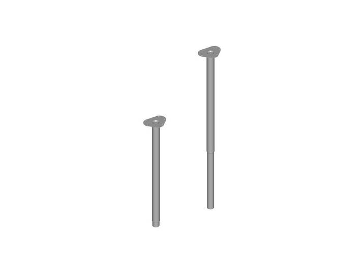 ELEMENT SYSTEM Tischbein DIY, Unterbau-Möbelfuß 11133, Durchmesser 59x800-1200mm silber 4 Stk