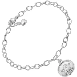 trendor 51201 Armband mit Engel-Anhänger 925 Silber 17 cm
