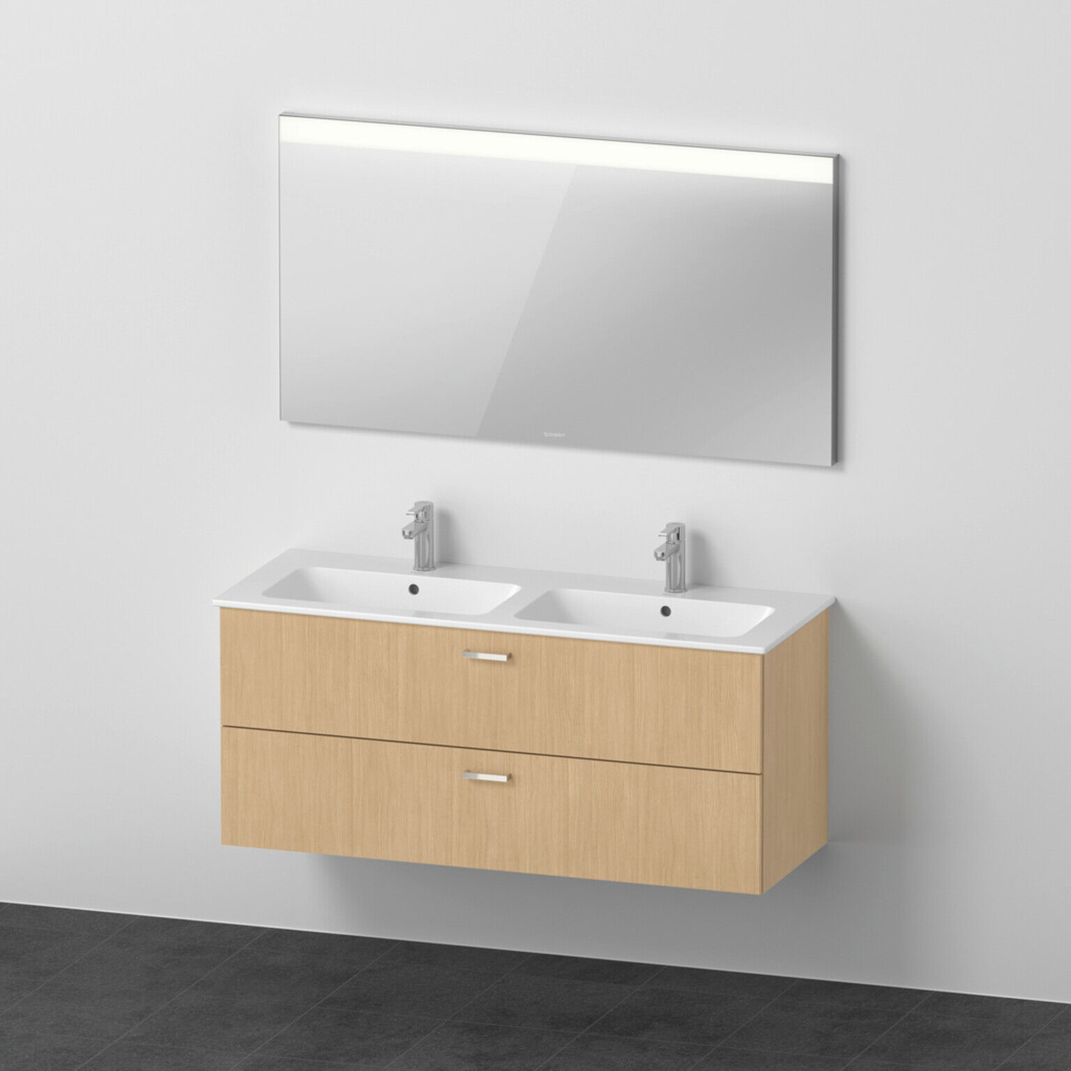 Duravit Möbel-Set XBase 2 Schubkästen, 130cm, Eiche natur (XB0074030300000)
