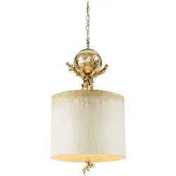 Elstead Lighting, Pendelleuchte, Trellis Hängeleuchte E27 Kitt Patina und Blattsilber (E27)