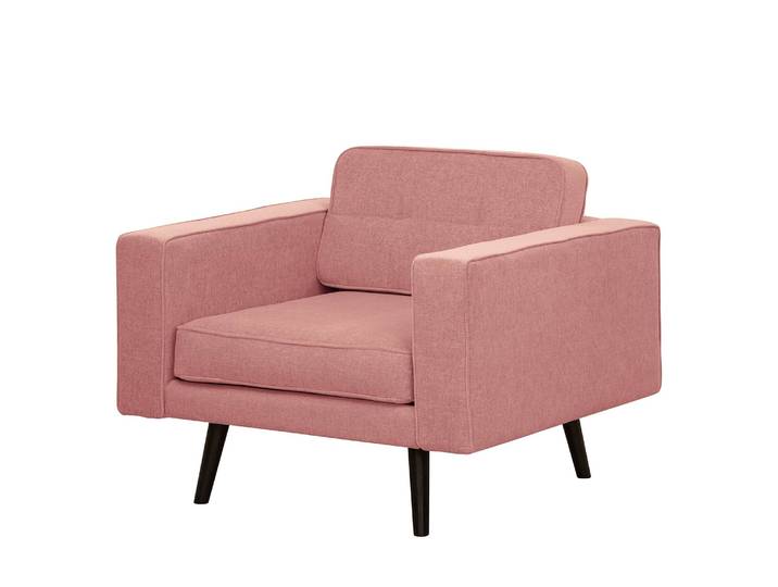 Fauteuil Vagnas I Rose foncé/Mauve Tissu Nere 86 x 82 x 76cm