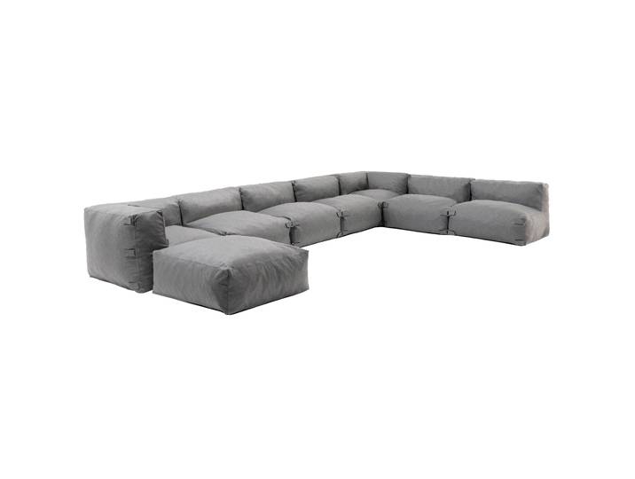 Modulare Gartenmöbel für 8 Personen bestehend aus 5 Sesseln, 2 Ecksesseln und 1 Sitzsack