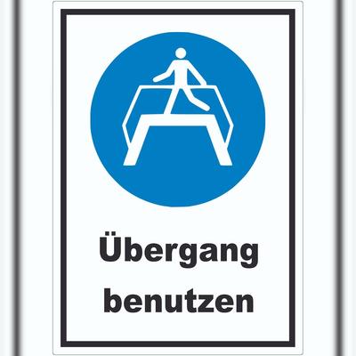 HB-Druck Übergang benutzen Aufkleber A4 (210x297mm)
