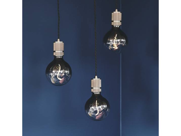 HALO Hängelampe, schwarz matt, Höhe 8 cm, E27 - Halo Design - Wohnzimmer - Aluminium - Einflammig
