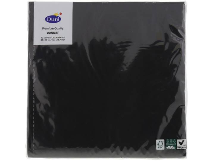 Duni Serviette Dunisoft 40x40cm schwarz