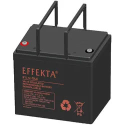 Effekta BTL 12-75LX 12V 75Ah Blei Akku / Blei-Vlies Akku AGM VRLA