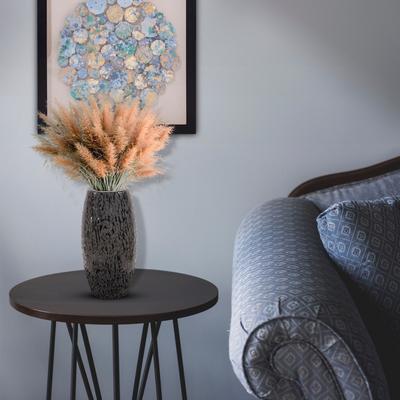 Allan Andrews Chiseled Texture Black Iron Cylinder Vase, Small - 12H x 6W x 6D