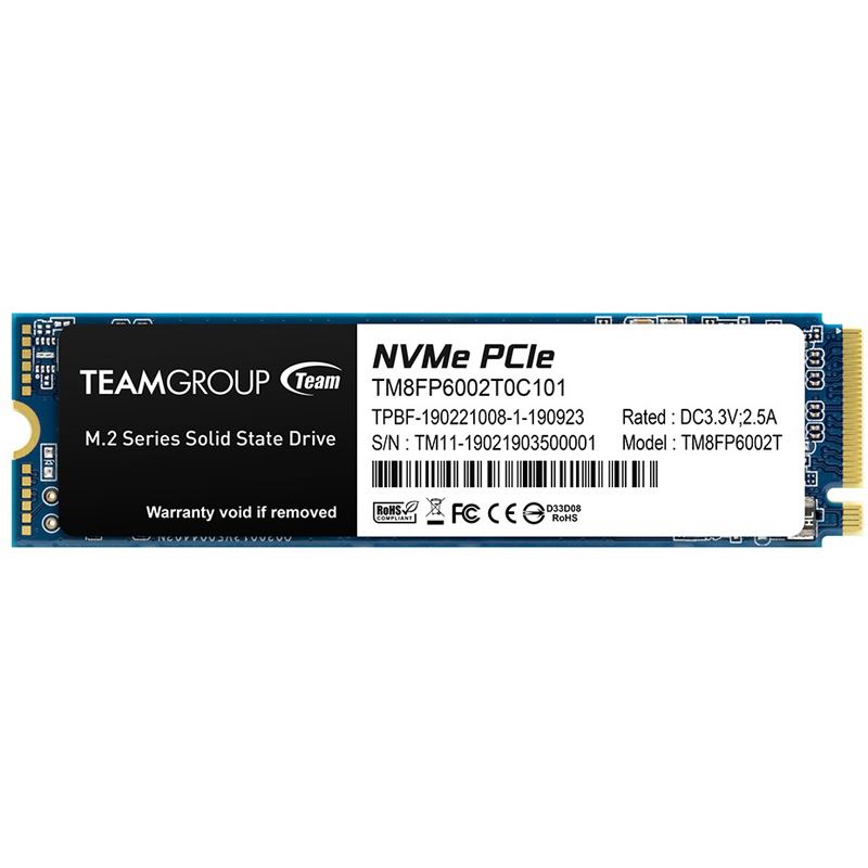 2TB TeamGroup MP33 M.2 2280 PCIe 3.0 x4 NVMe 1.3 3D NAND (TM8FP6002T0C101)
