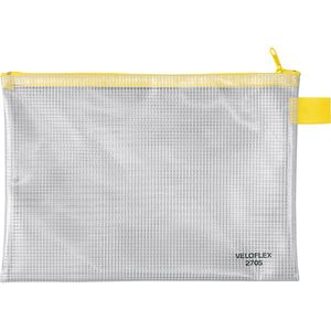 Veloflex Reißverschlussbeutel 2705000, A5, gelb / transparent, aus PVC, 1 Fach