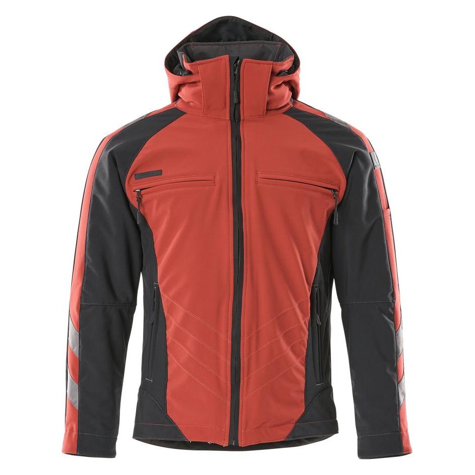 Mascot Herren Softshelljacke "DARMSTADT" Unique rot, schwarz Grösse L (L) (10010568197863)