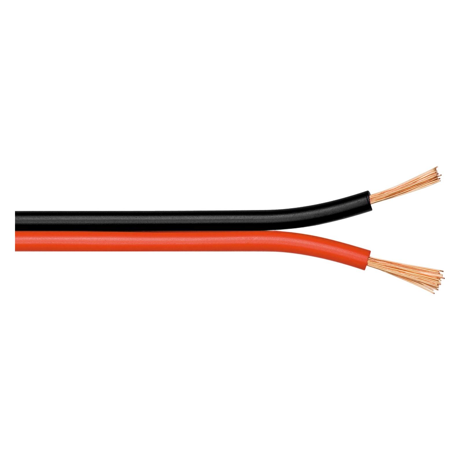Goobay Lautsprecherkabel Rotschwarz CU (50 m, 0.75 mm²) (15080)