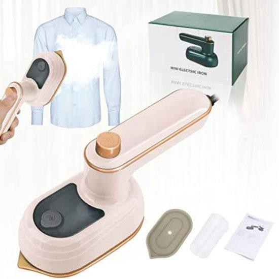 Wit opvouwbaar stoomstrijkapparaat voor kleding met 50 ml waterreservoir