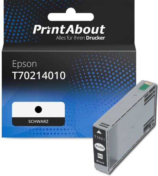 PrintAbout Druckerpatrone kompatibel mit Epson T70214010 - Schwarz