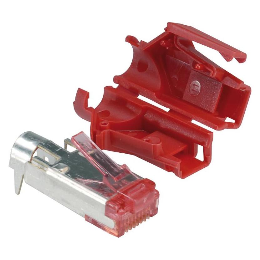 EFB Elektronik Hersteller: HIROSE RJ45-Hirose Stecker STP, TM21 rot, 50 Stück, 3 Elemente, Cat. 6 Channel Class... (Netzwerk Zubehör) (H7641.6-50)