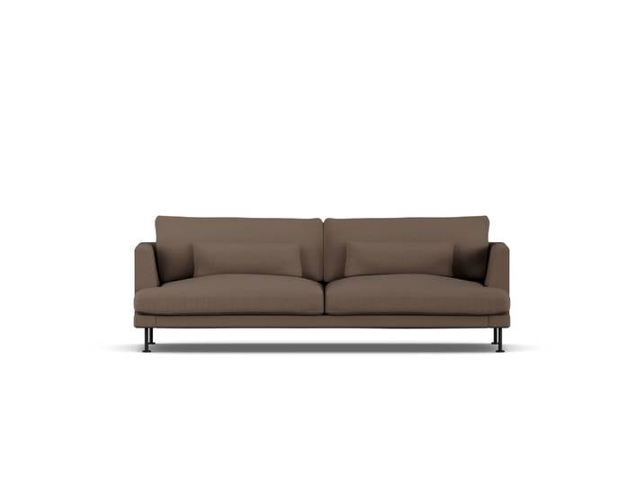 1898 Bredhult Sofa Jump Brown 1955-Schwarzer Stahl, 3-sitzig