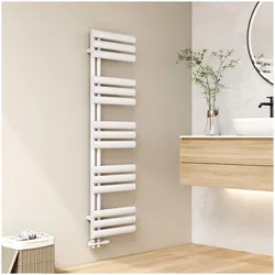 Emke Elektrischer Badheizkörper, 1430x400mm - Weiss Ovalrohr-Handtuchtrockner, Heizkörper, Weiss