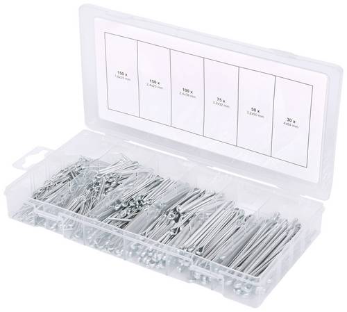 KS Tools Sortiment Splinte, 1,6x25,4mm-4,0x63,5mm, 555-tlg 1St.