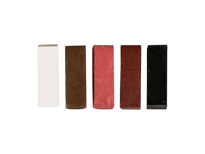 Farbpigmente für Wachs, 1x1x2,9cm, sortiert, SB-Btl. 5Stück