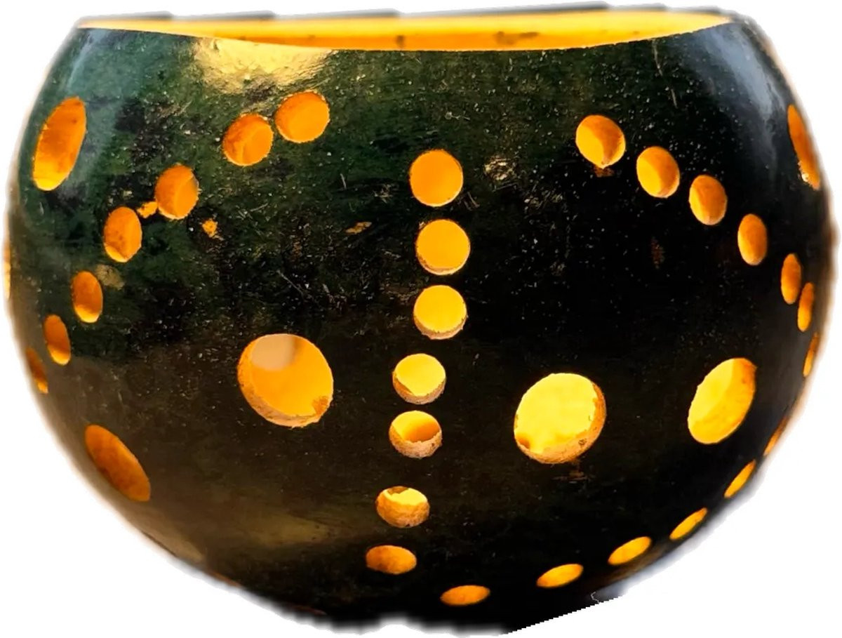 MooGoo Groene Waxinelichthouder in de vorm van een pompoen voor Halloween