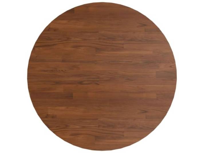 KLGBNCVE Runde Tischplatte Dunkelbraun Ø70x1,5 cm Eichenholz Massivholz, Behandelte Oberfläche, Für Couchtisch, Beistelltisch, Bartisch, Rustikales Design