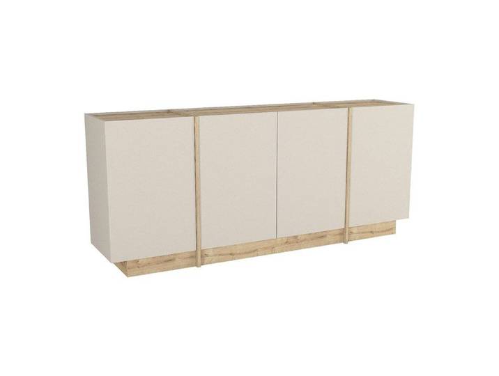 Buffet avec 4 portes - Beige et naturel clair - JEYANI