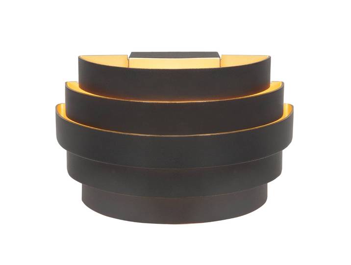 HighLight Wandleuchte Scudo, dimmbar, schwarz, für Wohn- / Esszimmer, Aluminium
