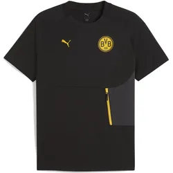 Puma, Herren, Sportshirt, BVB PUMATECH Pocket Tee (3XL), Gelb, Schwarz, 3XL