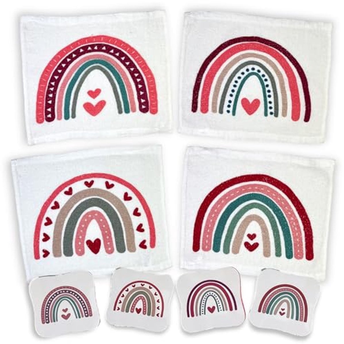 Set van 4 magische washandjes en handdoeken voor kinderen