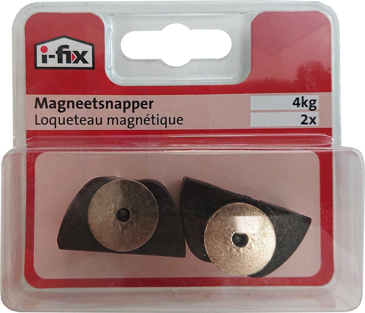 I-FIX magneetsnapper 4 kg, 2 stuks, bruin