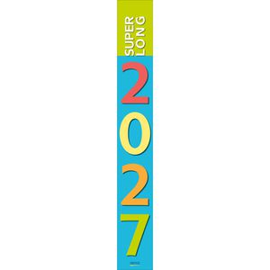 Korsch Streifenkalender 259227, Super Long XXL, mit Datumsschieber, 12,5 x 94 cm, Jahr 2027