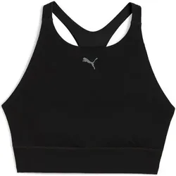 PUMA Damen BH SHAPELUXE HIGH NECK BRA - MID, Größe M in Schwarz Schwarz