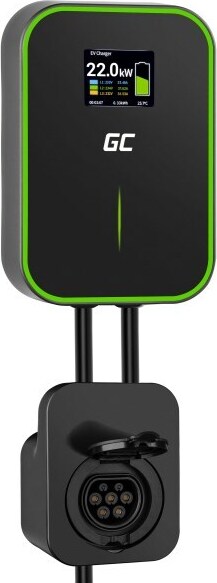 Green Cell EV15RFID, Schwarz, Wand, Aluminium, LCD, Typ 2, IP66