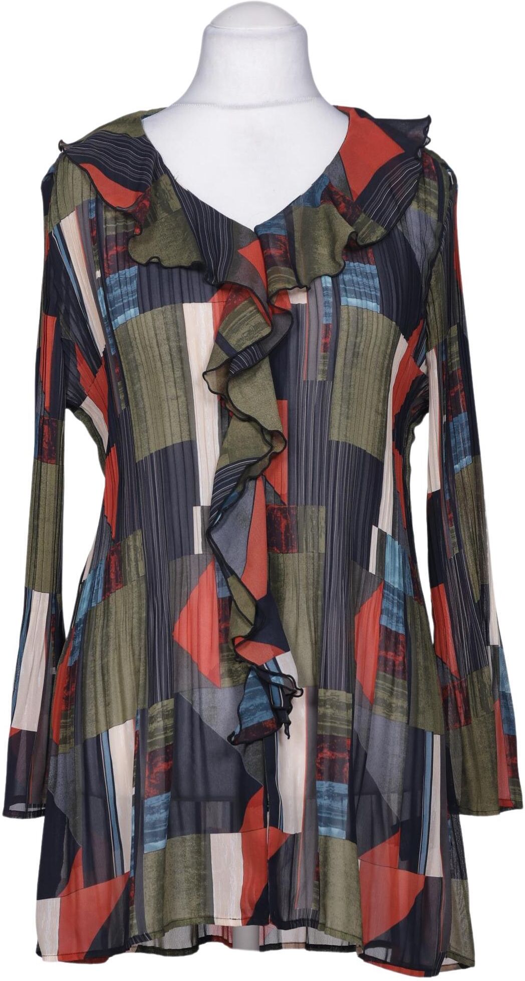 Kriss Trading Sweden Damen Bluse, Mehrfarbig, Gr. M, Synthetik - Second Hand