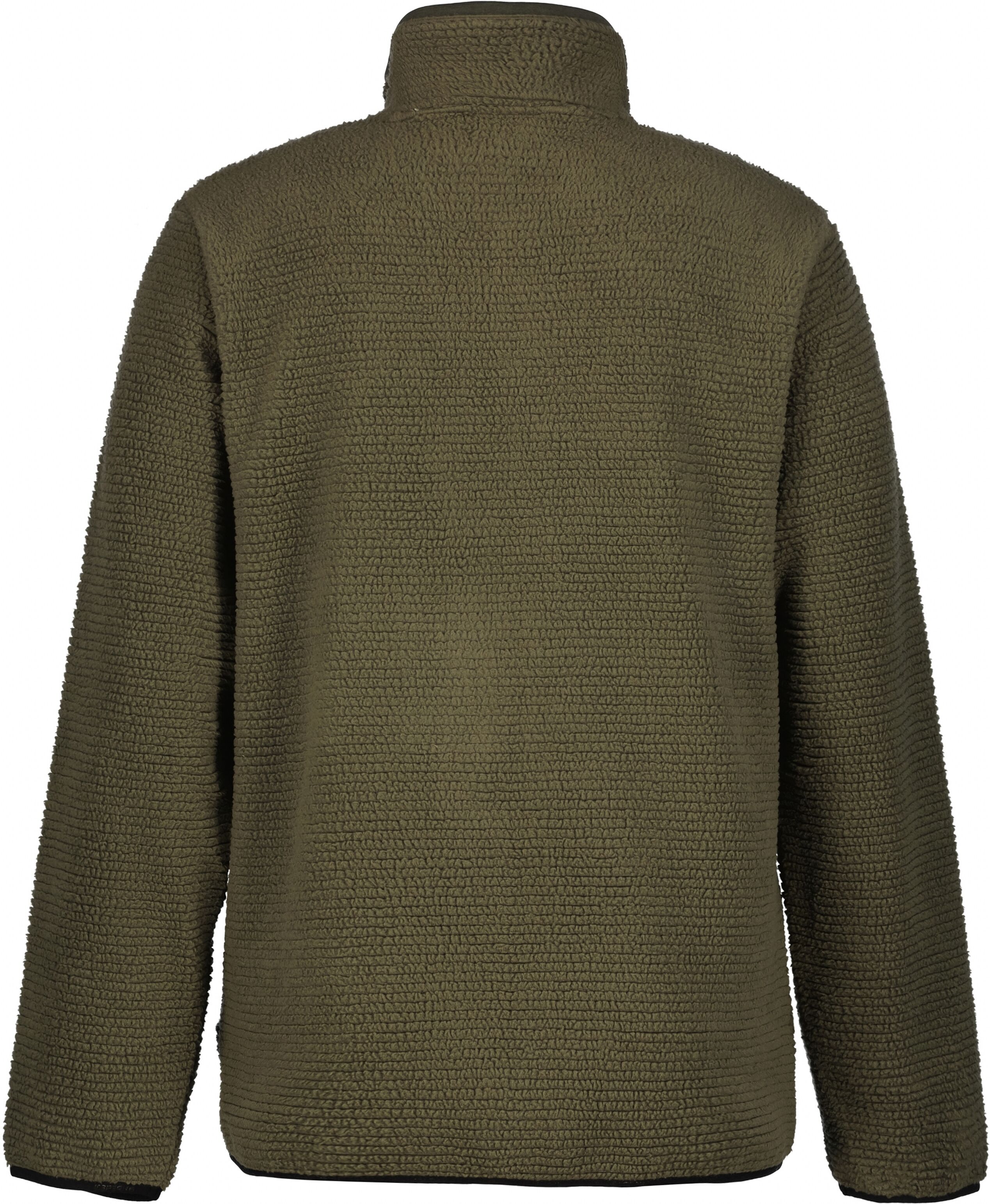 Fleecejacke ICEPEAK "ANAHEIM", Herren, Gr. L, grün (schwarz olive), Obermaterial: 100% Polyester, Jacken Fleecejacke, mit Stehkragen, schnell trocknendes Obermaterial aus Polyester schwarz olive L