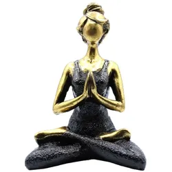 Yoga Lady Figure -  Bronze & Black 24cm