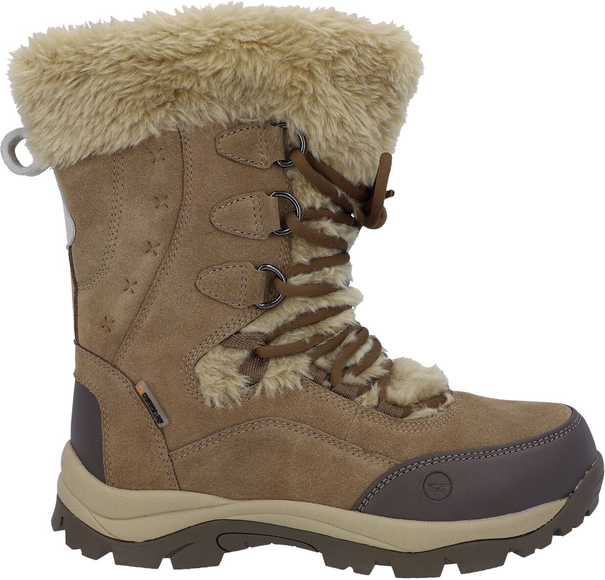 Winterstiefel HI-TEC "Moritz WP 200", Damen, Gr. 38, Warmfutter, braun (lt braun), Leder, mehrfarbig, Schuhe Winterstiefel, Snowboots, Winterboots, Winterschuhe, mit 200g Thinsulate Isolierung lt braun 38, Warmfutter