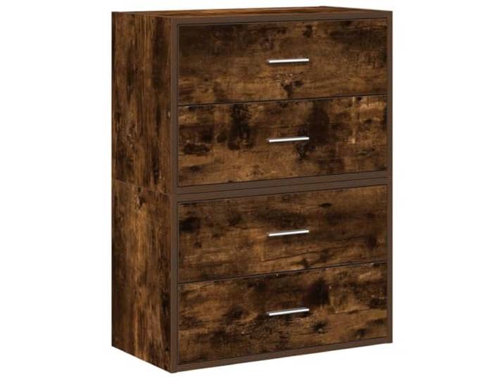 Schrank mit 2 Schubkästen, 2 Stück, Smoke-Eiche, 60x31x40 cm Holzwerkstoff, feuchtigkeitsbeständig, zwei Montagearten, stapelbar, Aufstellfläche, leicht