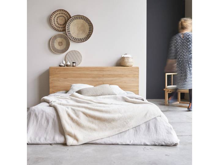 Kopfteil aus Teak massiv mit Fächern 165 cm - Natur - Teak