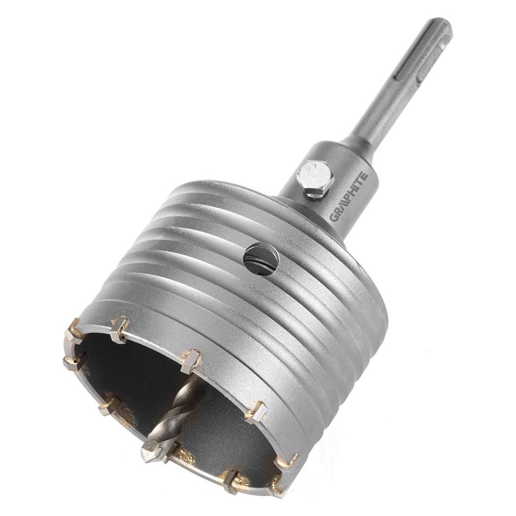 Graphite Gabellochsäge 80mm mit Adapter SDS+ und Pilotbohrer (80 mm) (44393586)