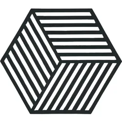 Hexagon Untersetzer für heißes Geschirr schwarz