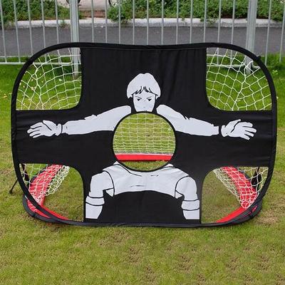 Foldable Football Goal Nylon Soccer Goal For Kids And Adults red