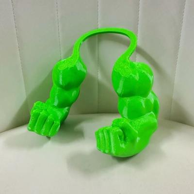 Uplift Essentials Hilarious Muscle Arm Pet Accessory & Viral Photography Prop green