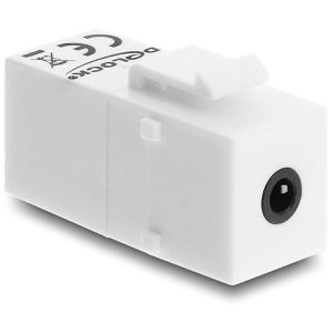 DeLock Keystone-Modul 87234, weiß, 3,5 mm Klinke, für 3,5 mm Klinkenkabel, Kunststoff