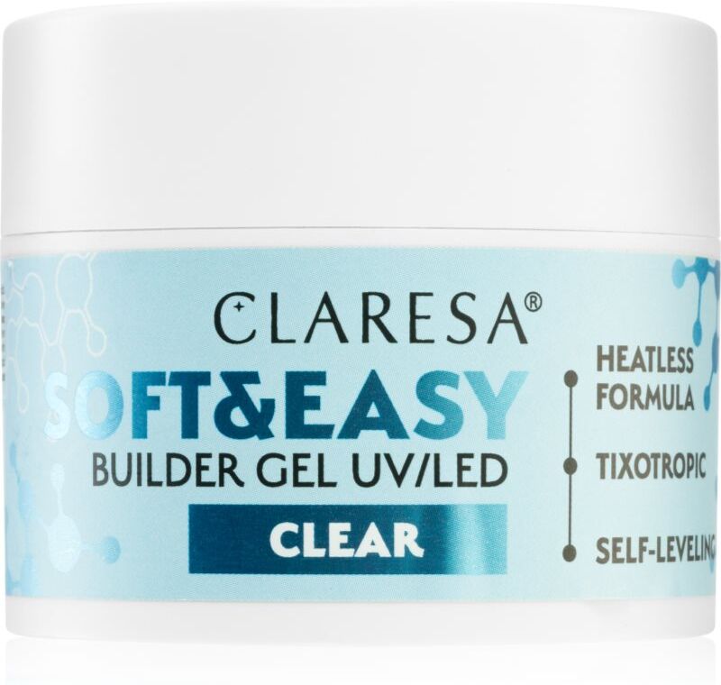 Claresa Soft&Easy Builder Gel gel base coat for nails shade Clear 45 g
