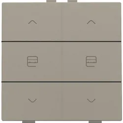 Niko Züblin 123-51036 Zweifach Taster für Niko Home Control, bronze coated 12351036