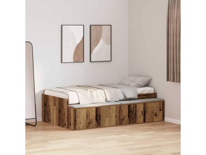 YUTAASU Bettgestell mit Schubladen Holzwerkstoff 90x200 cm Stauraum Bettkasten, Modernes Design, Robust, Pflegeleicht, Vielseitig