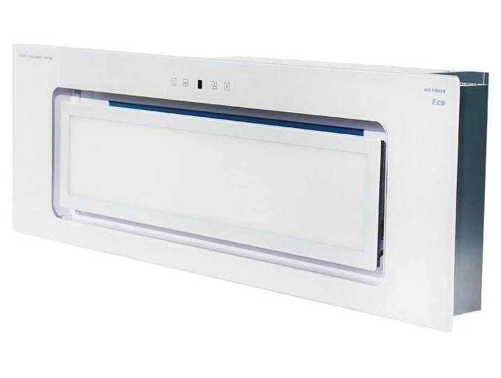 Kaiser Küchengeräte Lüfterbaustein EA 946 W Eco. Einbau Dunstabzugshaube, 90 cm, 1250 m³/h,Weißglas Deckenhaube 90 cm, Weißglas, Touch Control, Einbauhaube